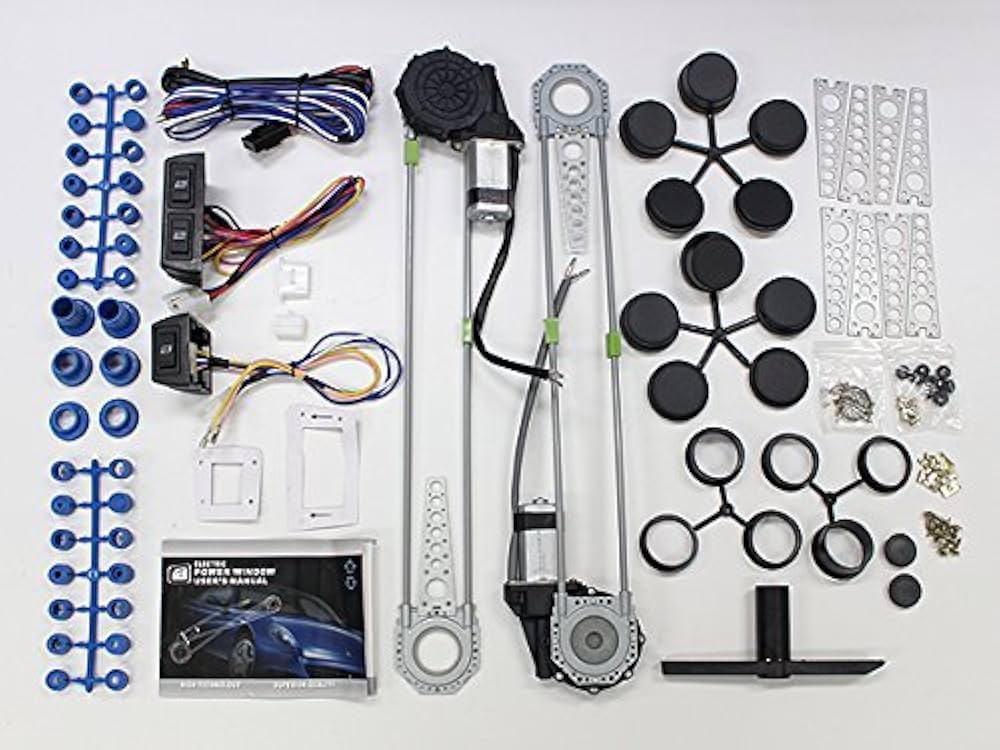 Amazon.co.jp: 後付パワーウィンドウキット 2ドア ワイヤー式 12V車