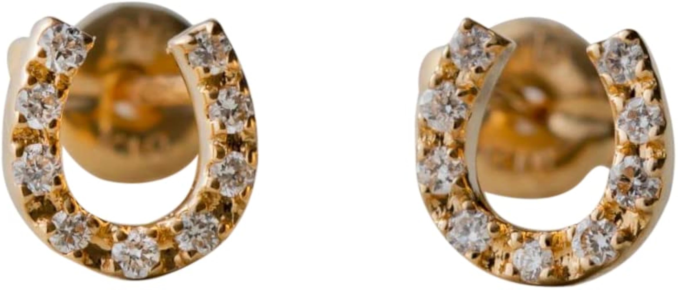 Amazon | (エテ) ete K18YG ホースシュー ダイヤモンド ピアス 270847