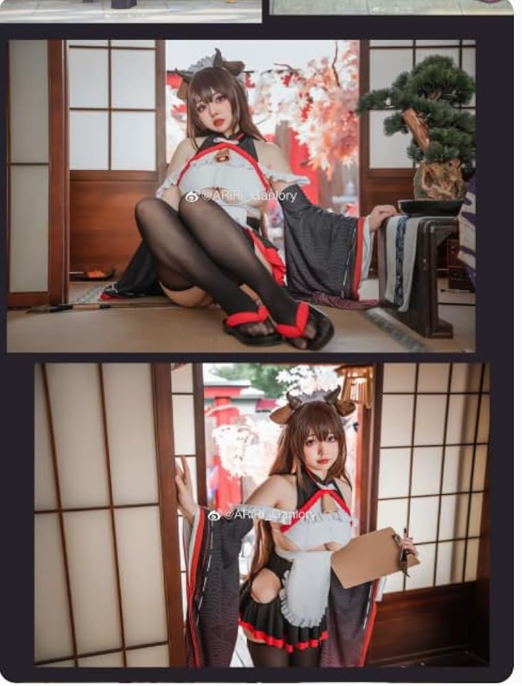 Amazon.co.jp: [YUANHUO] アズールレーン 樫野 メイド衣装 コスプレ
