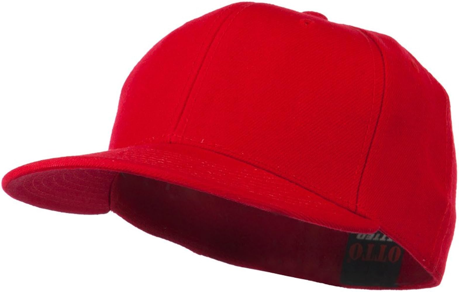 Pro Style Wool Fitted Cap - Red 7-1-4 at Amazon Men's Clothing store