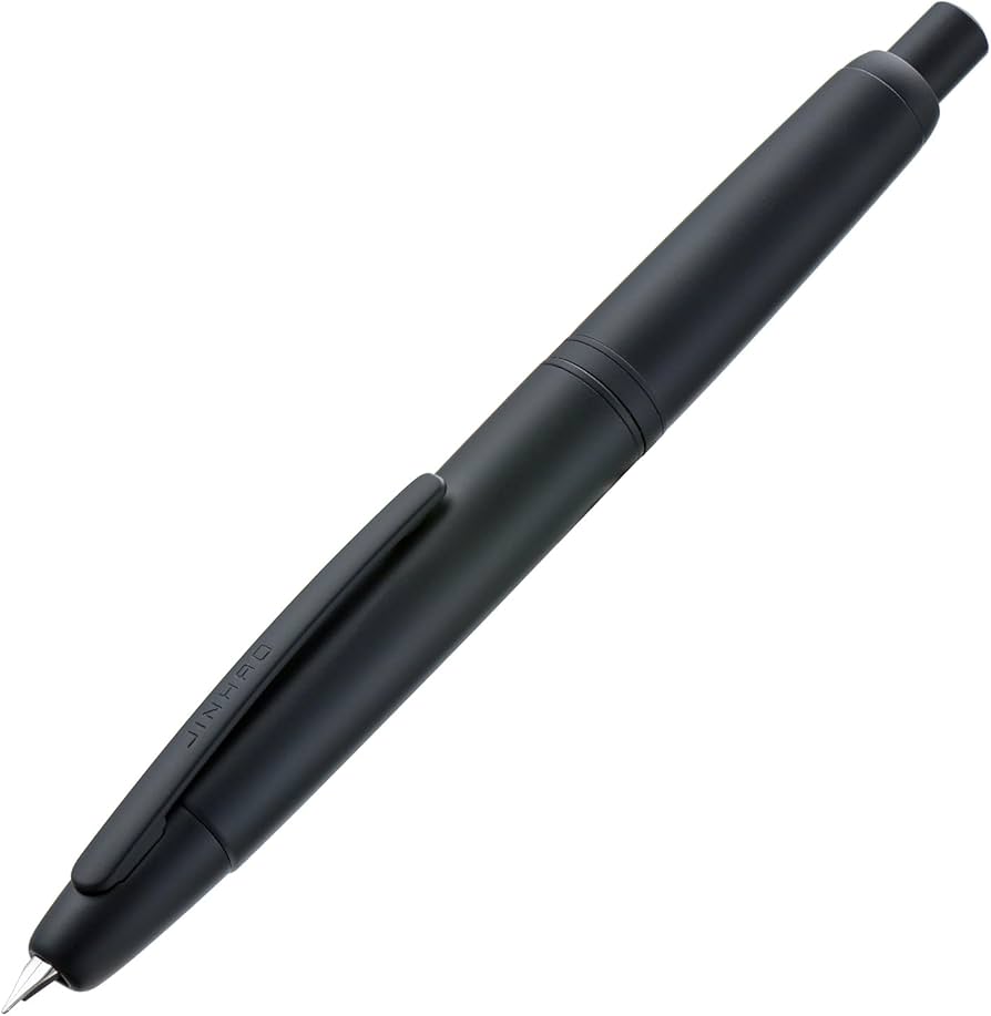 Jinhao 10 Press Fountain Pen with Box, Matte Black Retractable