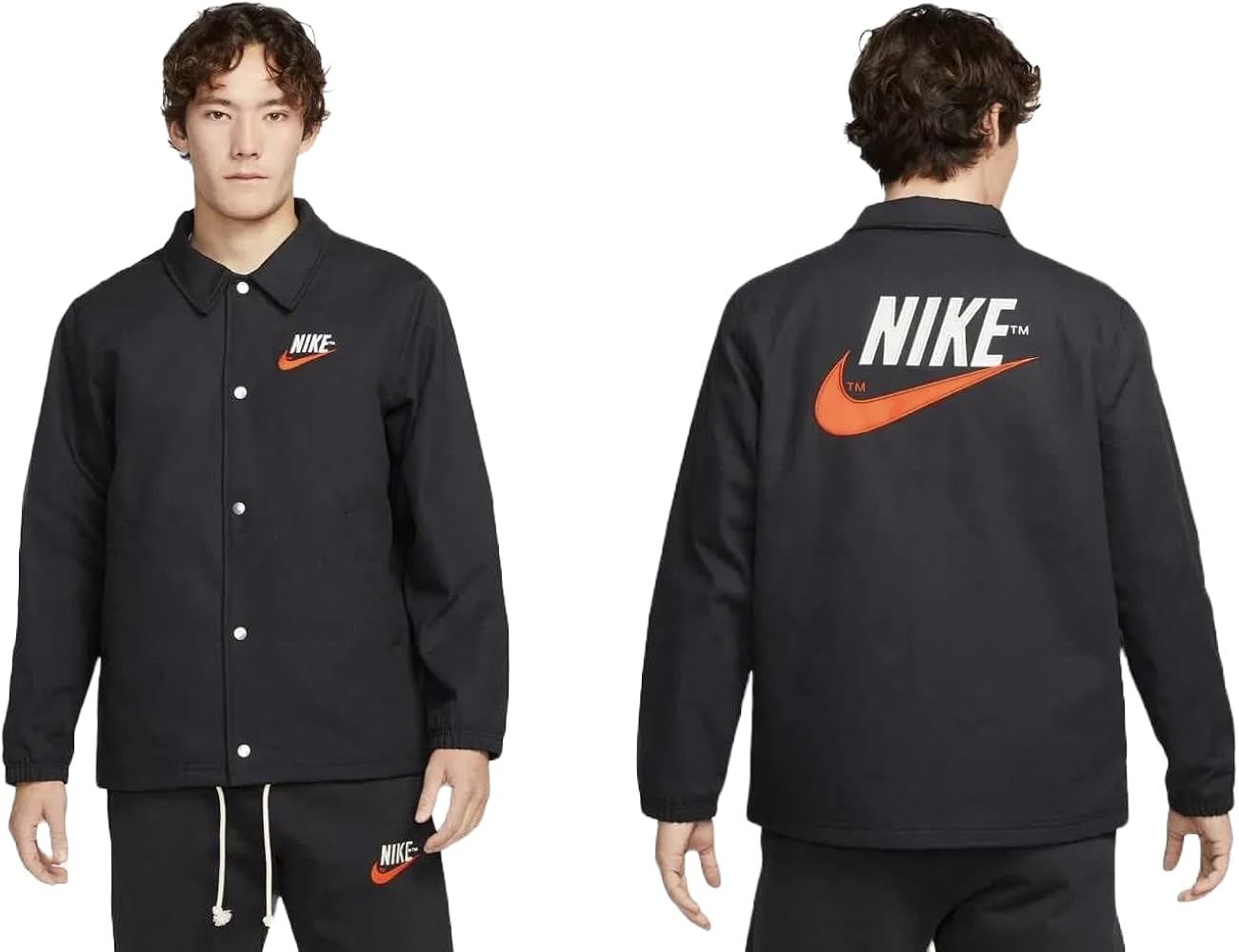 Nike MEN'S COACH QUILTED SYNTHETIC FILL INSULATED JACKET, OFF NOIR