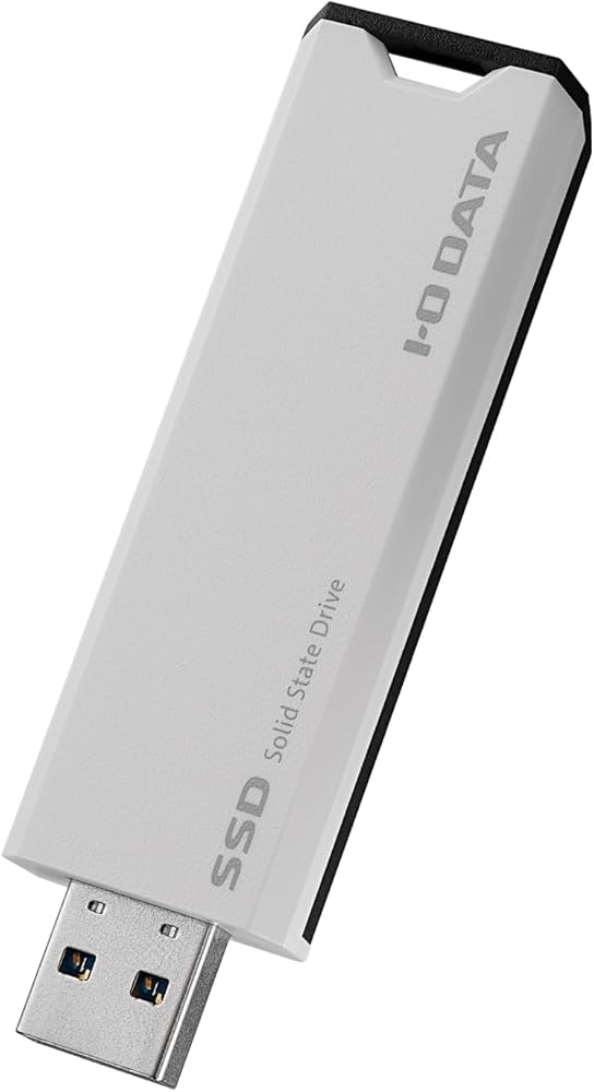 Amazon | IODATA SSD 外付け 2TB ホワイト×ブラック 小型 スティック