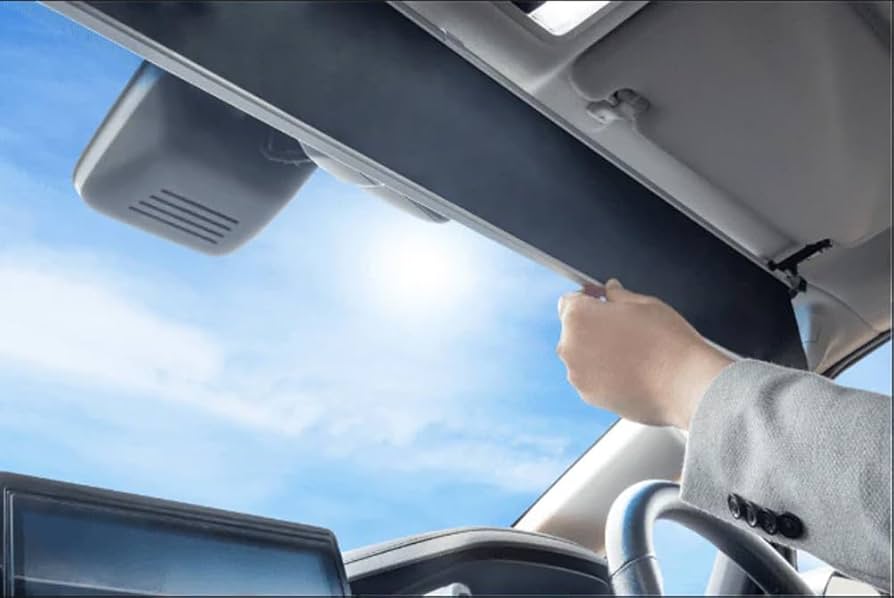 Amazon | ShinShade 車用 サンシェード 常時取付型 フロントガラス