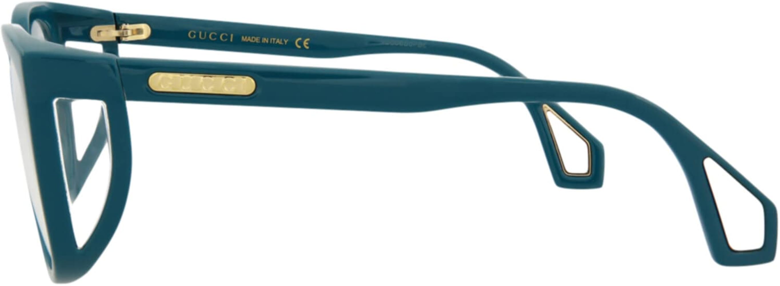 Gucci Square/Rectangle Optical Frames Blue Eyewear Made In Italy