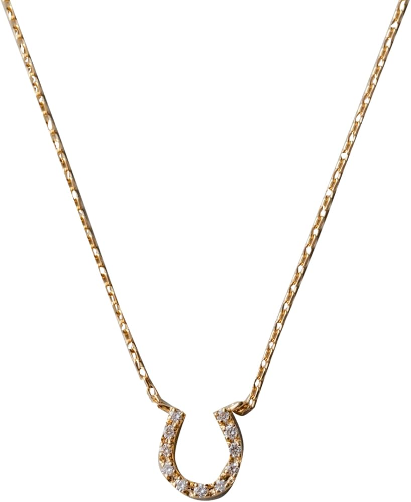 Amazon | (エテ) ete K18YG ホースシュー ダイヤモンド ネックレス