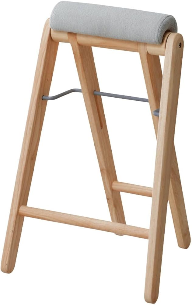 Amazon.co.jp: フォールディング ハイスツール 木製 高さ64cm 1脚