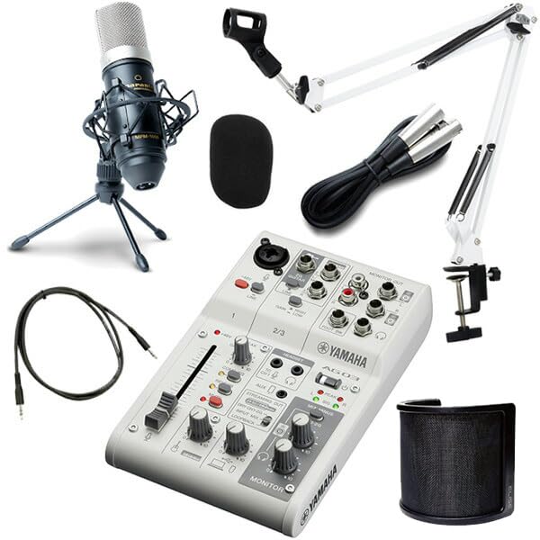 Amazon.co.jp: YAMAHA ミキサー AG03MK2 W(白) + コンデンサーマイク