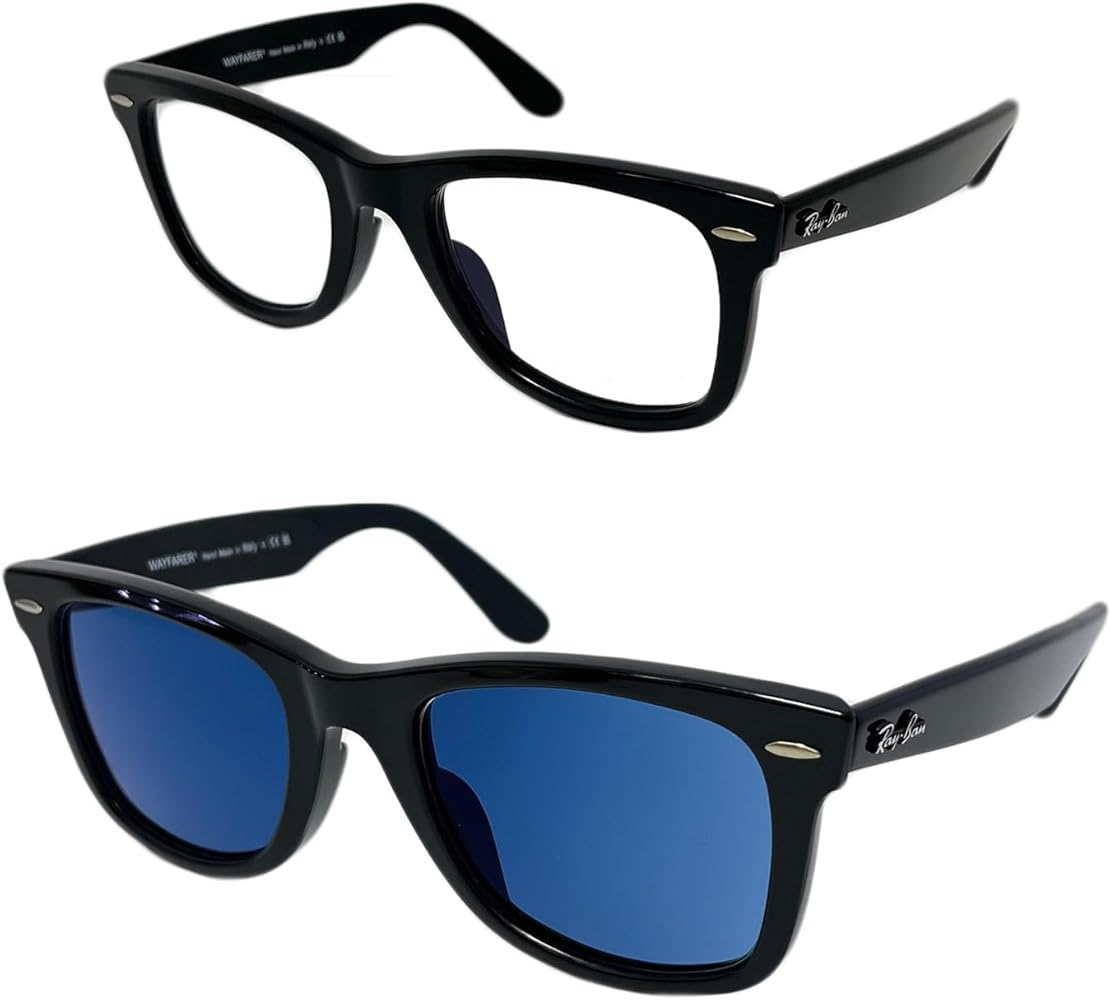 Amazon | [Ray-Ban] RB2140F 調光ブルー加工済み ウェイファーラー ITO