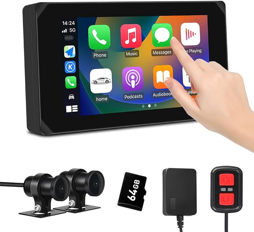 Amazon.co.jp: Motocam バイク用ドライブレコーダー 前後カメラ バイク