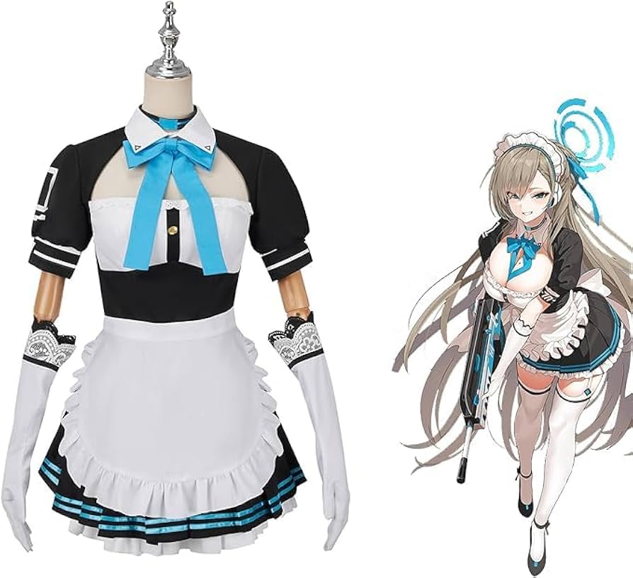 Amazon.co.jp: ブルアカ コスプレ 一之瀬アスナ メイド服 コスプレ