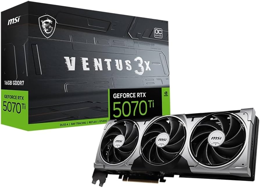 Amazon.com: MSI GeForce RTX 5070 Ti 16G Ventus 3X OC Graphics Card