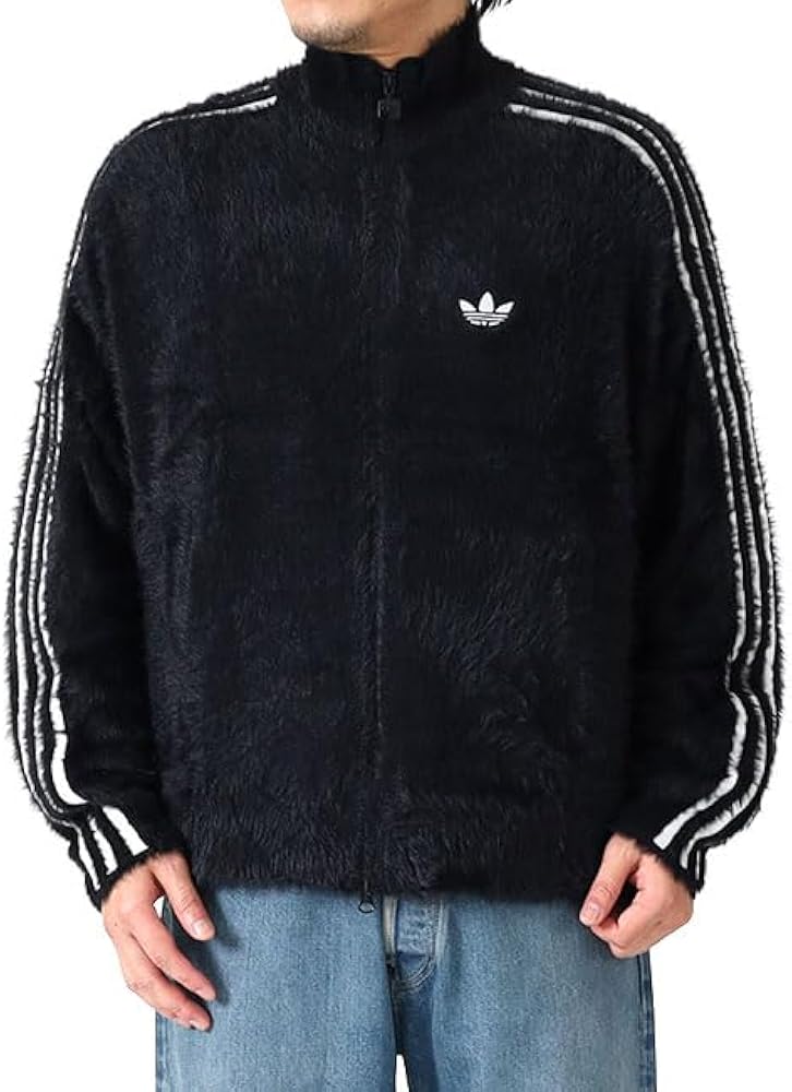 adidas】アディダス フェイクモヘヤ クラシック トラックジャケット 黒