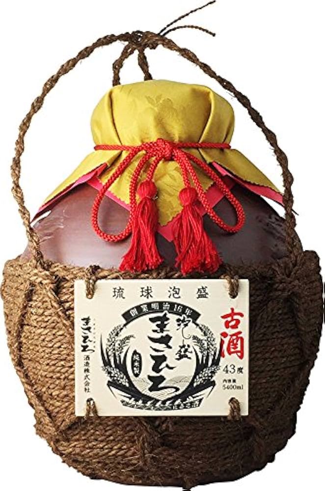 Amazon.co.jp: 泡盛 まさひろ 3升縄巻龍壺 43度 5400ml【船便