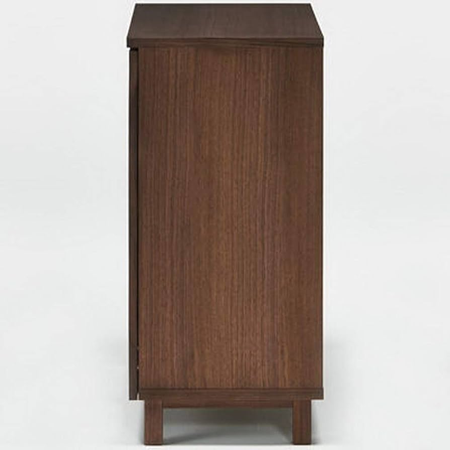 Amazon｜無印良品 ウォールナット材キャビネット・ガラス扉 幅80×奥行