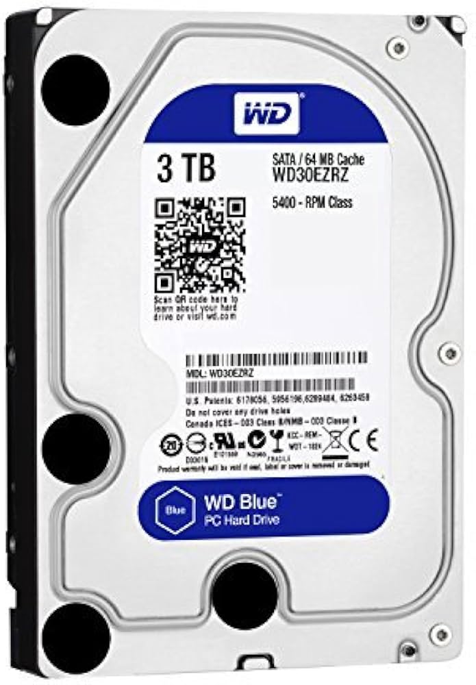 Amazon | WD Blue 3TB Desktop Hard Disk Drive - 5400 RPM SATA 6 Gb
