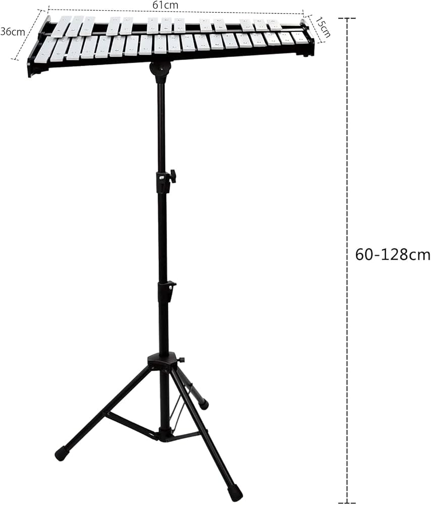 Amazon | 32音 鉄琴 折り畳み グロッケン 卓上鉄琴 ブラケットを含み