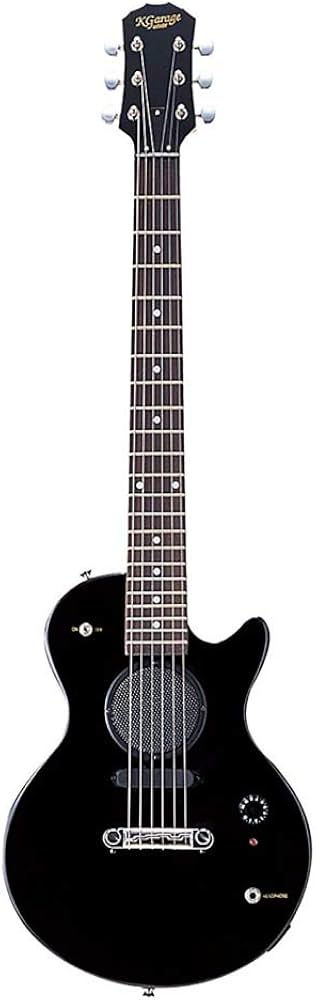 Amazon | K-GARAGE スピーカー付ミニギター LPタイプ SLP-180 ブラック