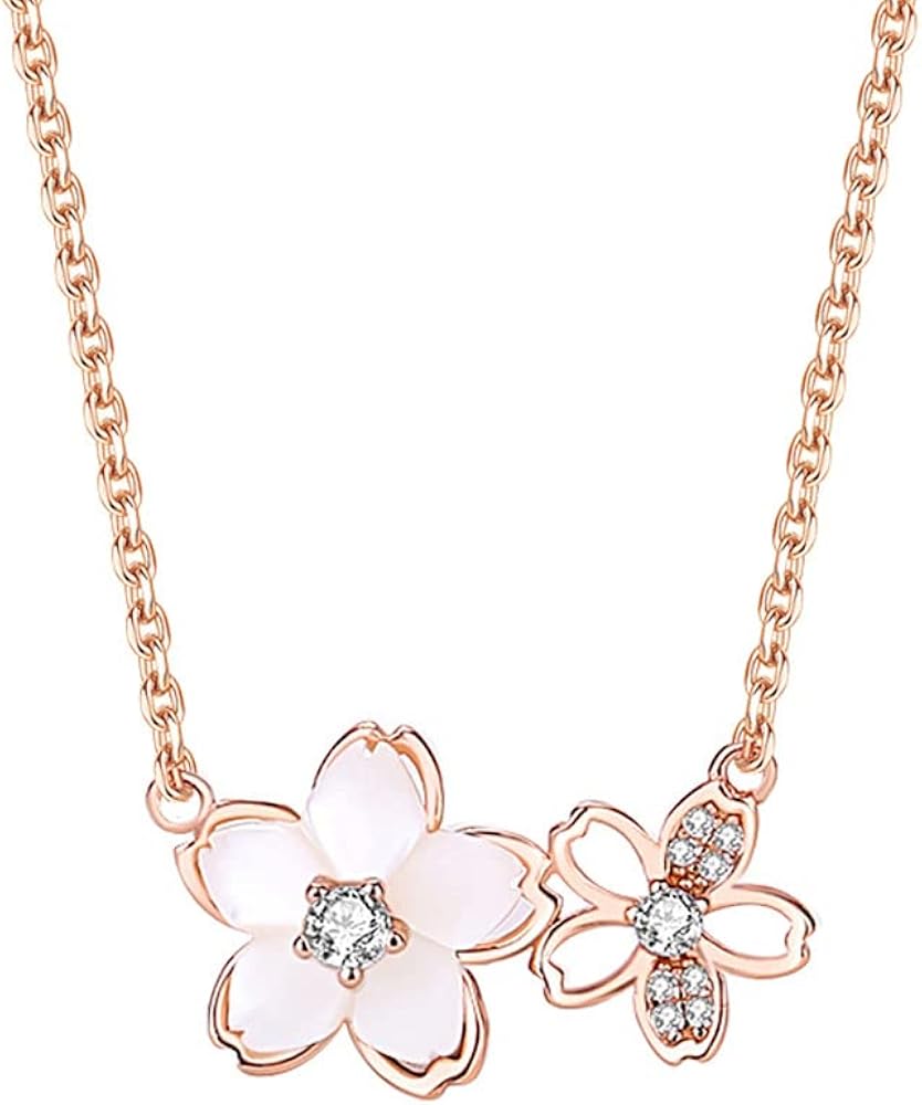 Amazon | [MIKAMU] 桜 ネックレス レディース CZダイヤモン 18K 人気