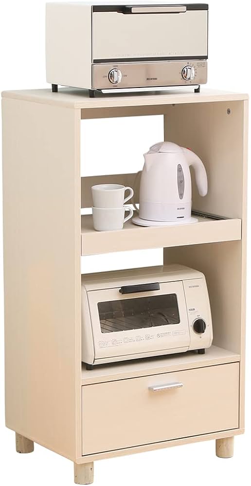 Amazon｜アイリスオーヤマ キッチンボード レンジ台 スライド棚 幅50