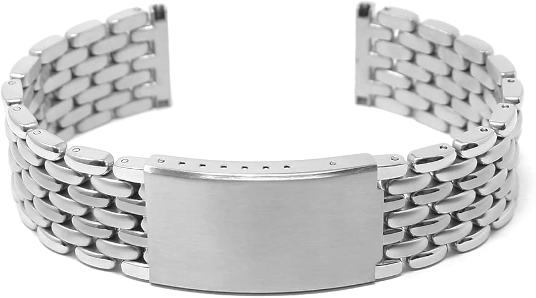 Amazon.com: StrapsCo Stainless Steel Vintage Beads of Rice II