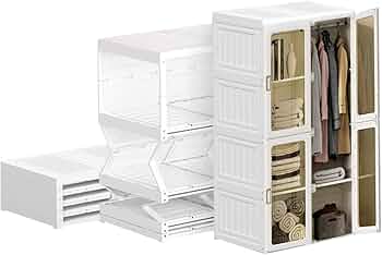 Amazon｜ワードローブ 折り畳み式 クローゼット 扉付き 大容量 防水 幅