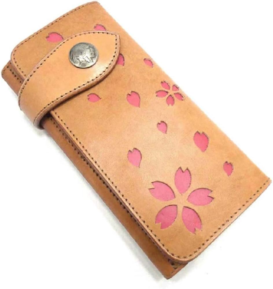 Amazon | [アルズニ] オフィシャル 桜 型抜き 本革 レザーウォレット