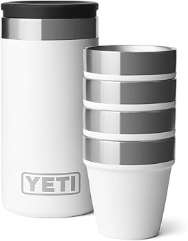 Amazon | YETI ショットグラス キャリーケース付き 4個セット ホワイト