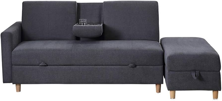 Amazon｜ソファーベッド 3人掛け 多機能 L字ソファー 収納付き