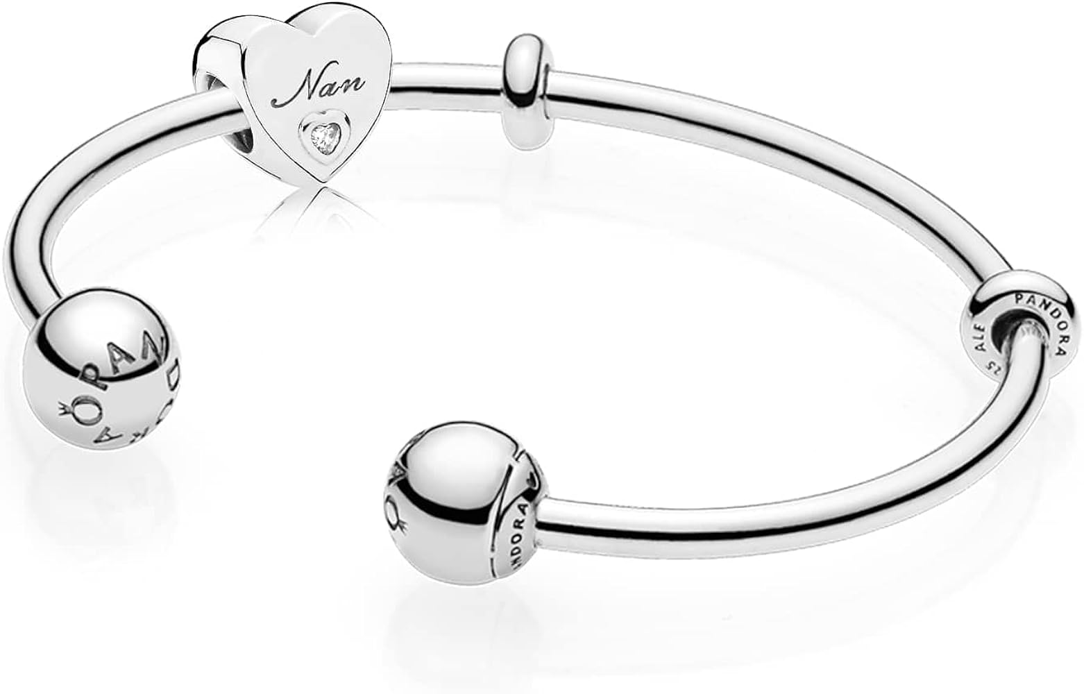 Amazon | PANDORA Nan ハートチャーム&ブレスレットセット レディース