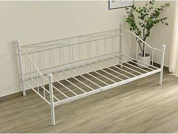 Amazon｜【ホワイト】シングルベッド パイプベッド ベッド シングル