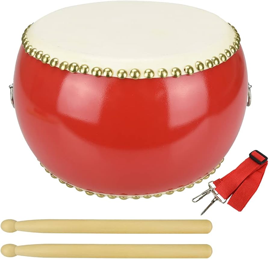 Amazon | 和太鼓 小太鼓 バチ2本 首掛けベルト付き 牛革使用 響きが