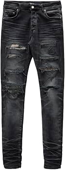 Amazon.com: Amiri, Men's Bandana Camo Thrasher Jean, 32, Black