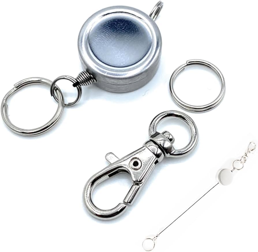 Amazon.co.jp: リールキーホルダー リール ストラップ ナスカン付 二重