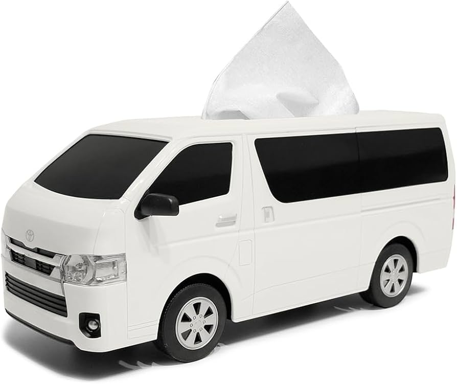 Amazon｜ティッシュケース トヨタハイエース ホワイト 2代目 hiace