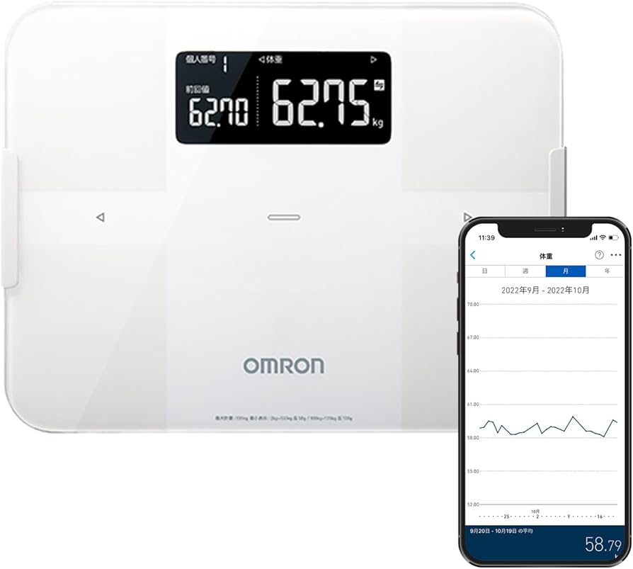 Amazon | オムロン 体重体組成計 HBF-256T-W | Omron | 体重・体脂肪