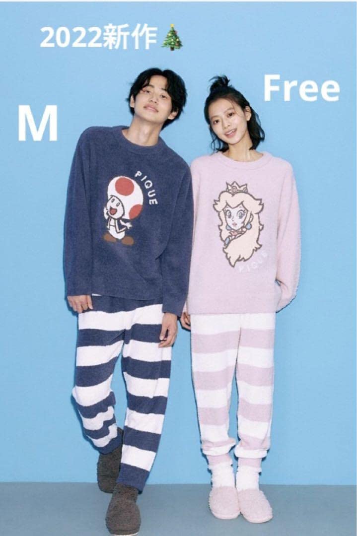 gelato pique ジェラピケ ピーチ姫コラボ F 秋冬 ピンク パジャマ