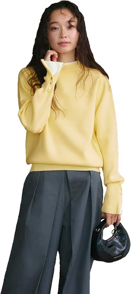 Amazon | [ルイ ルエ ブティック] アンチピリング バイカラー ニット