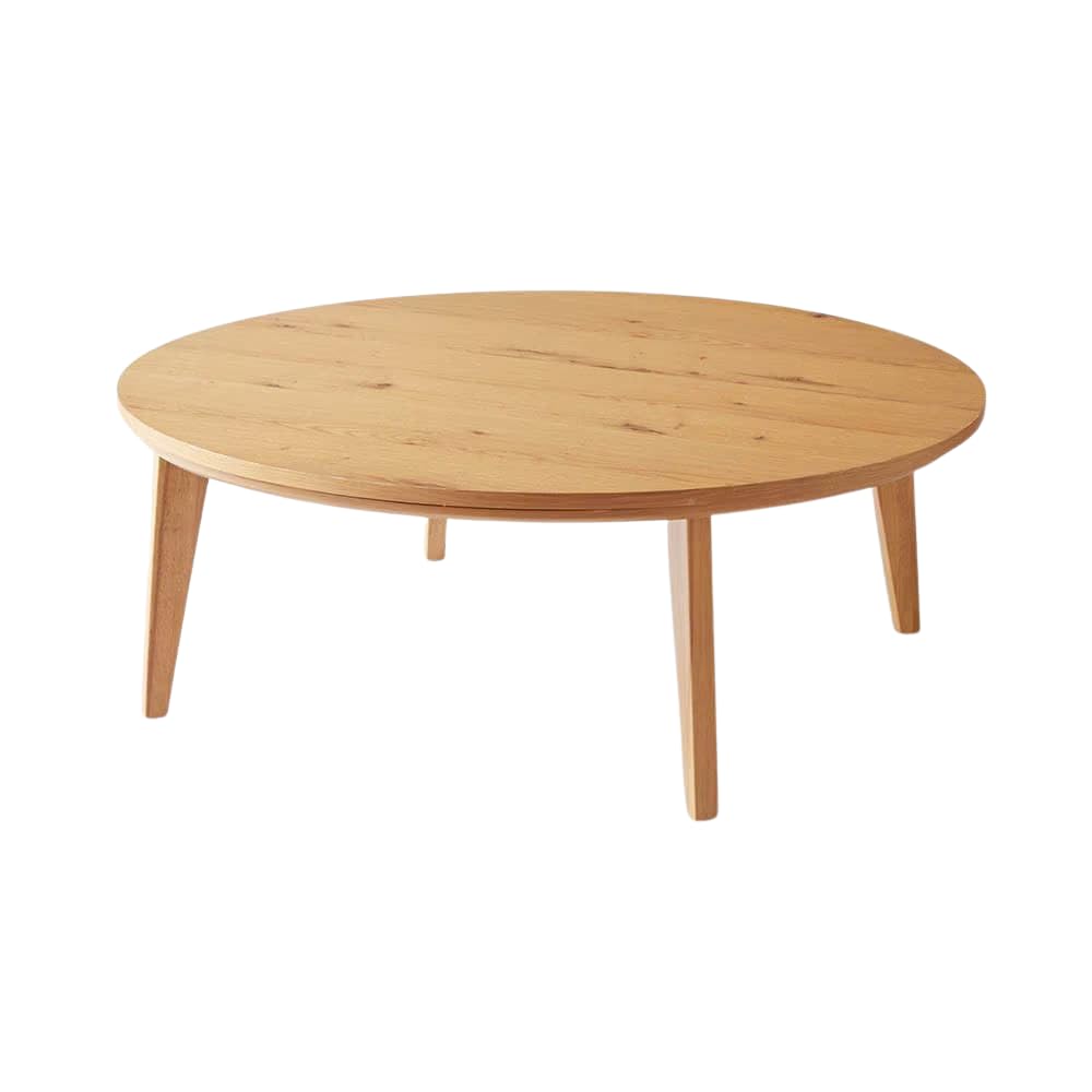 Amazon.co.jp : [ベルメゾン] こたつテーブル 節あり オーク材 円形