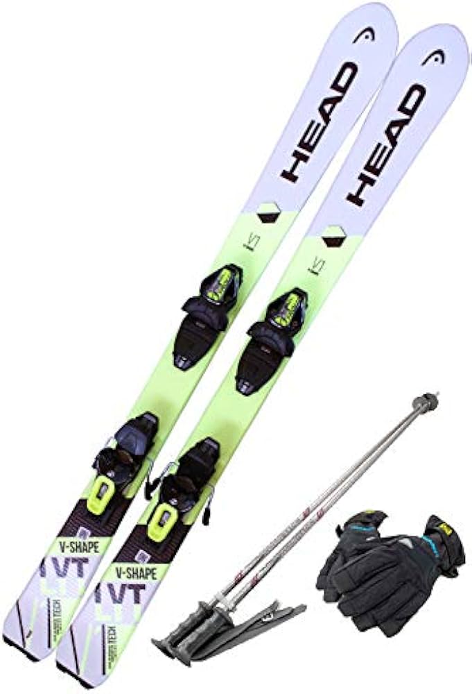 Amazon | スキー4点セット HEAD 18-19 V-SHAPE V1 130cm ストック110cm