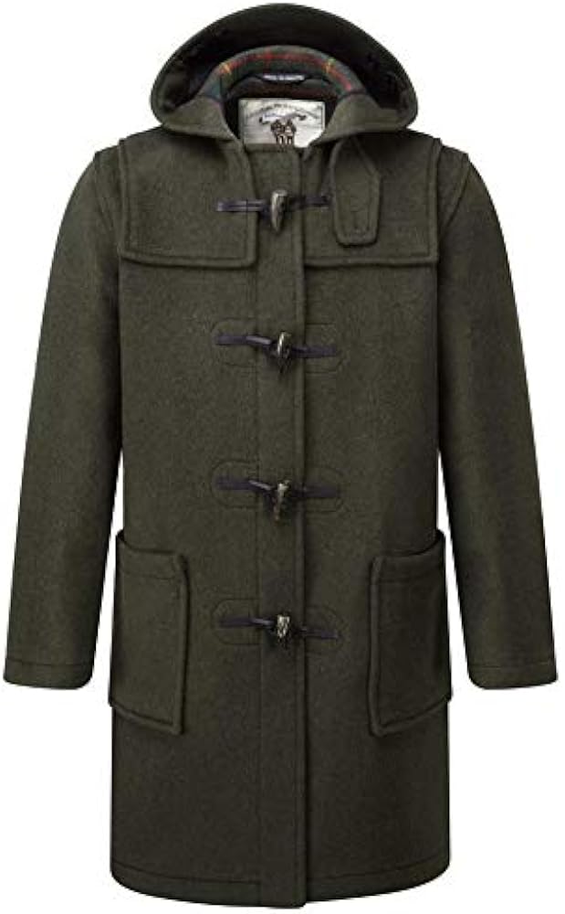 Original Montgomery Mens Duffle Coat - Toggle Coat, Olive (Size X