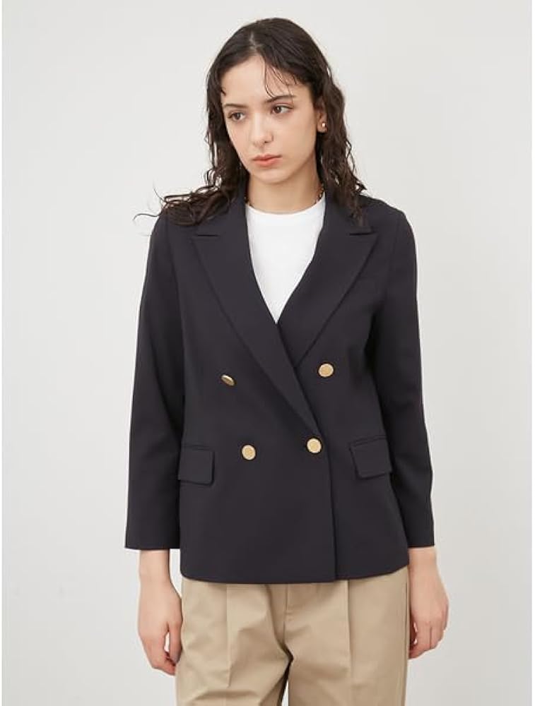 Amazon.co.jp: [ミラオーウェン] 金釦ダブルブレストコンパクト