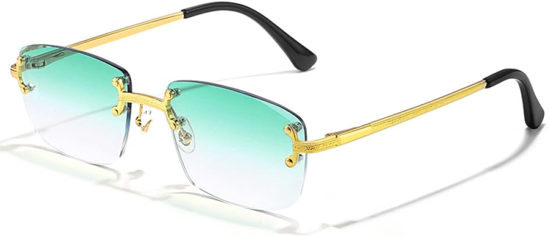 Amazon | [MUTYNE] リムレスグラデーションサングラス男性女性高級