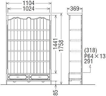 Amazon｜カリモク 書棚・本棚/コロニアル 書棚 幅1104mm （オープン棚