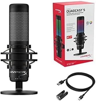 Amazon.com: HyperX QuadCast S – RGB USB Condenser Microphone for