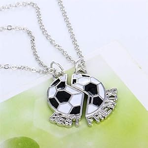 Amazon.com: Mandy Xia BEST FRIENDS Necklace Soccer Football Panda