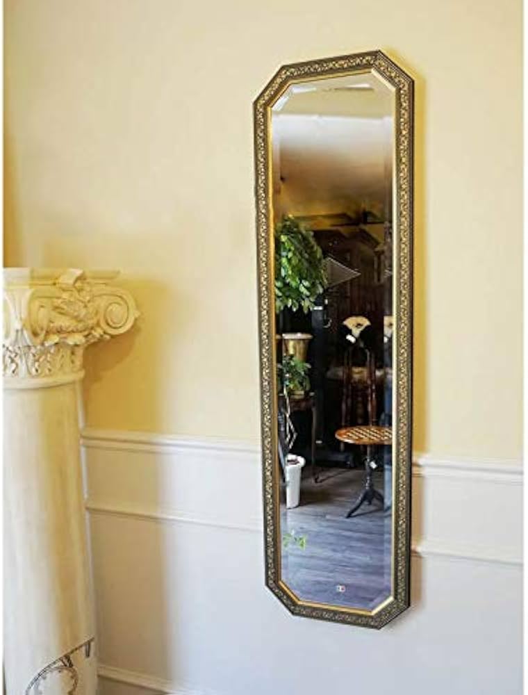 Amazon.co.jp: イタリア製 姿見ミラー 鏡 壁掛け ブルー＆ゴールド