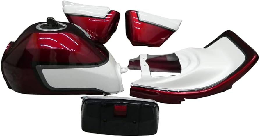 Amazon | エイプ50 外装セット 赤白2型CBX 風 赤黒 テールランプ
