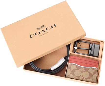 Amazon.co.jp: [COACH] コーチ ベルト メンズ レザー シグネチャー