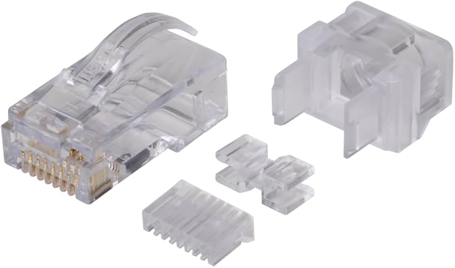Amazon.co.jp: 日本製線 NSP100-C6A Cat6A RJ45 モジュラープラグ 100